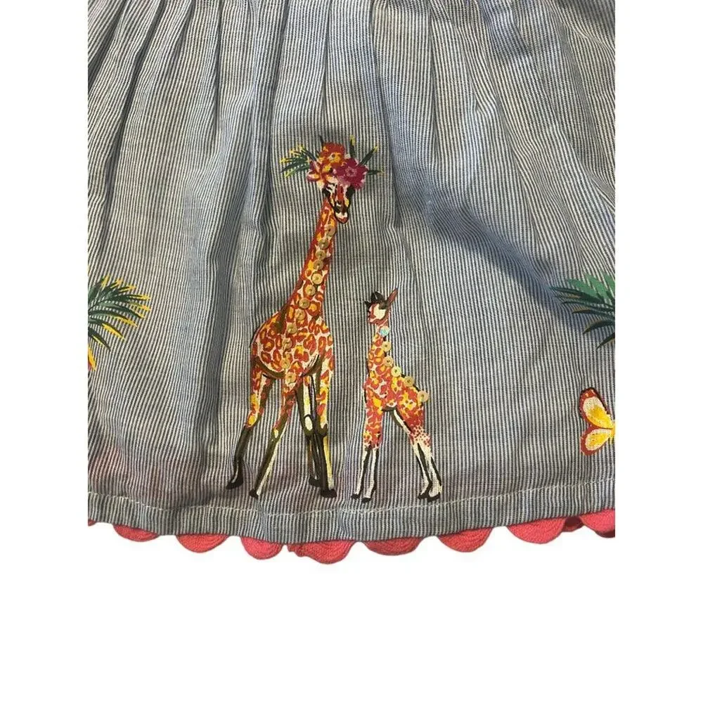 RARE EDITIONS Toddler Girls Size 2 Safari Animal Border Cotton Sundress Excellen